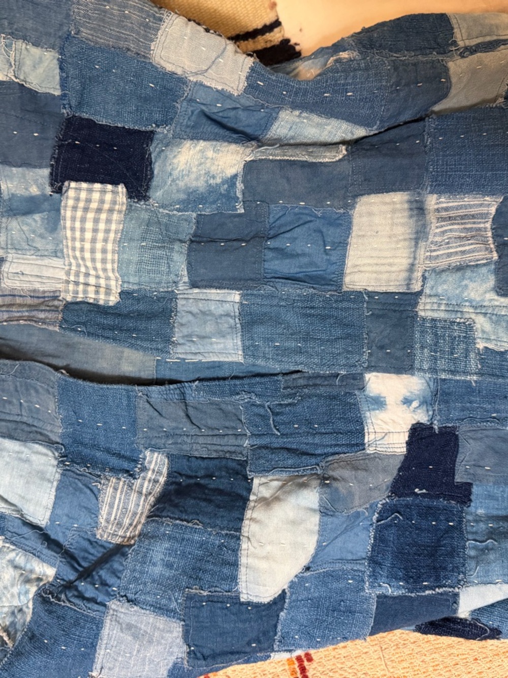 Vintage Patchwork Indigo Coat - Vintage Blue - Picture 5 of 8